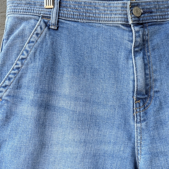 GAP 1969 High Rise Wide Leg Trouser Crop Jeans Size 32 Medium Indigo - Picture 2 of 9